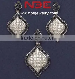 2014 fashion jewelry set with emerald or tourmaline stone
