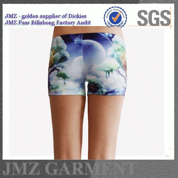 female swimming shorts oem print tight fashion shorts women