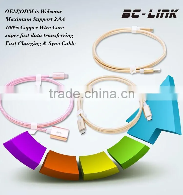 Micro-USB USB Type and Mobile Phone Use 3 in 1 charger cable