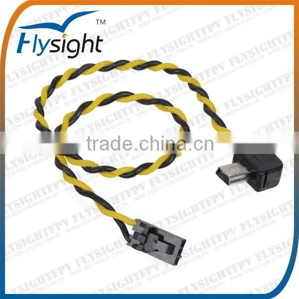 F123 Mini Gopro3 USB Video Cable with 90 degree connector for rc models