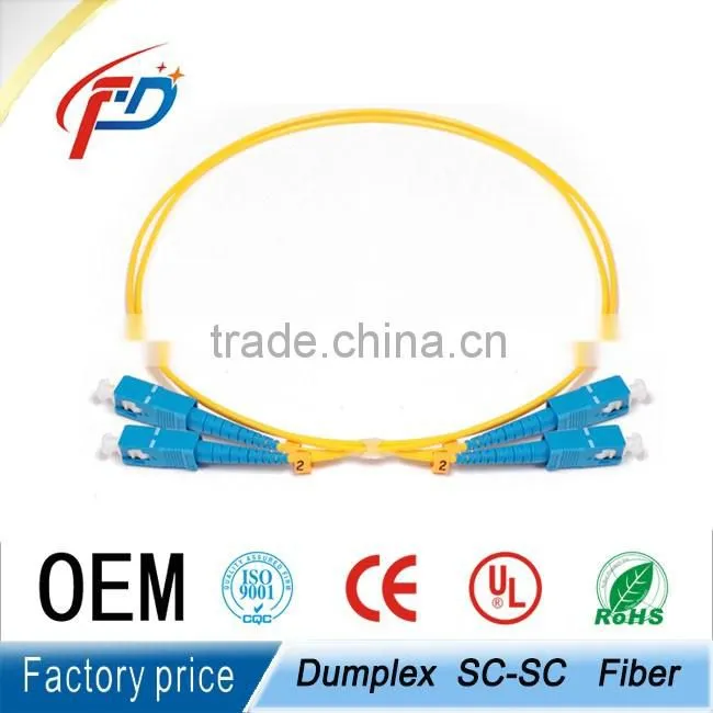 single mode duplex sc-sc fiber optic cable connector