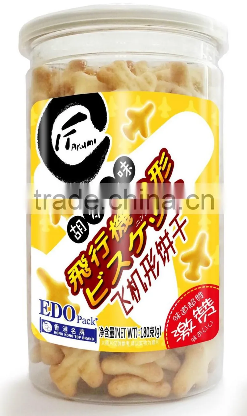 EDO Pack Milk Flavor Airplane Shape Biscuits