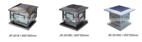 Outdoor pillar lamp solar interior decoration pillar lamp with solar panel & led