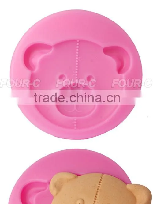 Teddy bear chocolate silicone mold,cup cake top decorating mold