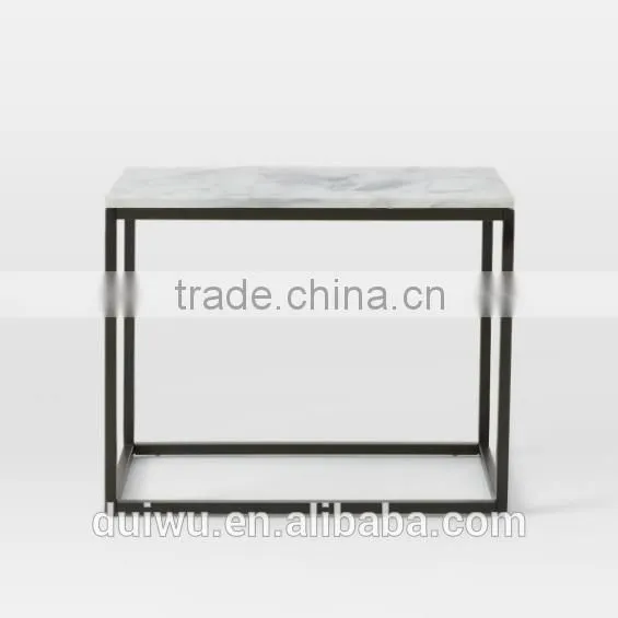 Foshan shunde factory home metal furniture small marble beside table