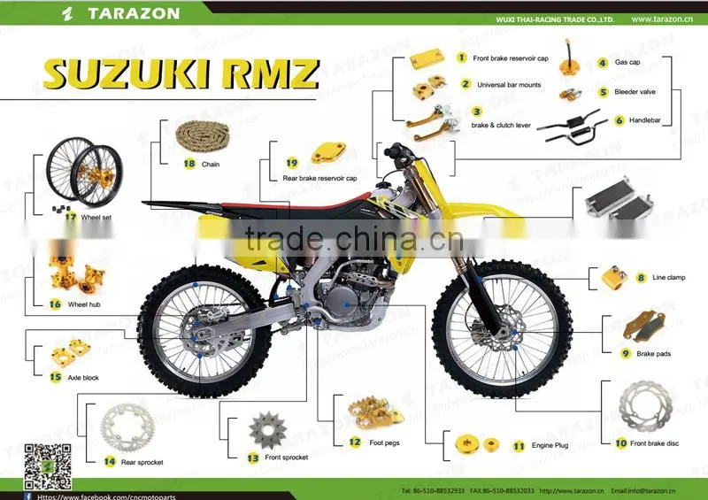 CNC aluminum alloy RMZ 250 bling kits for sale