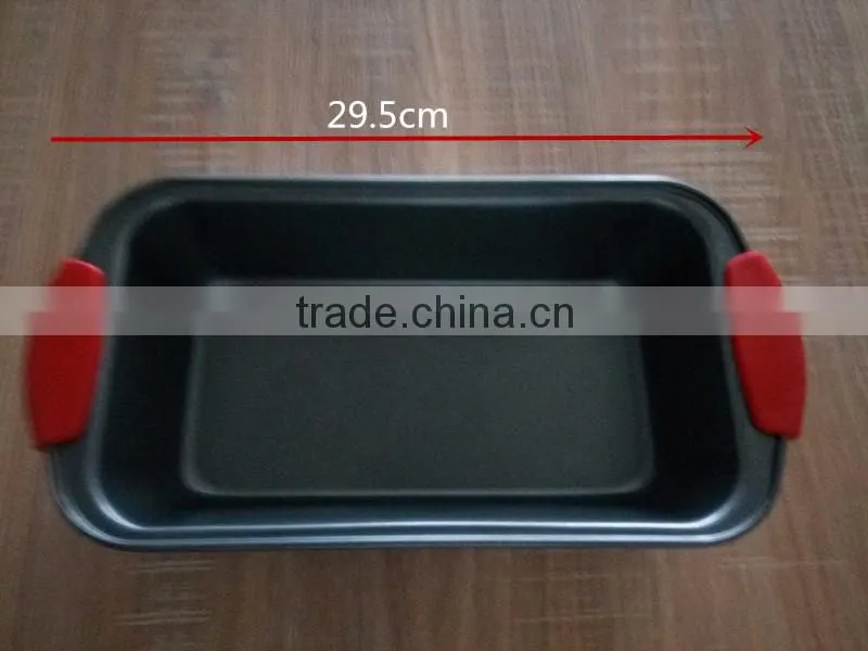 Carbon Steel bread pan Ceramic coated Loaf Pan With Silicone Handle