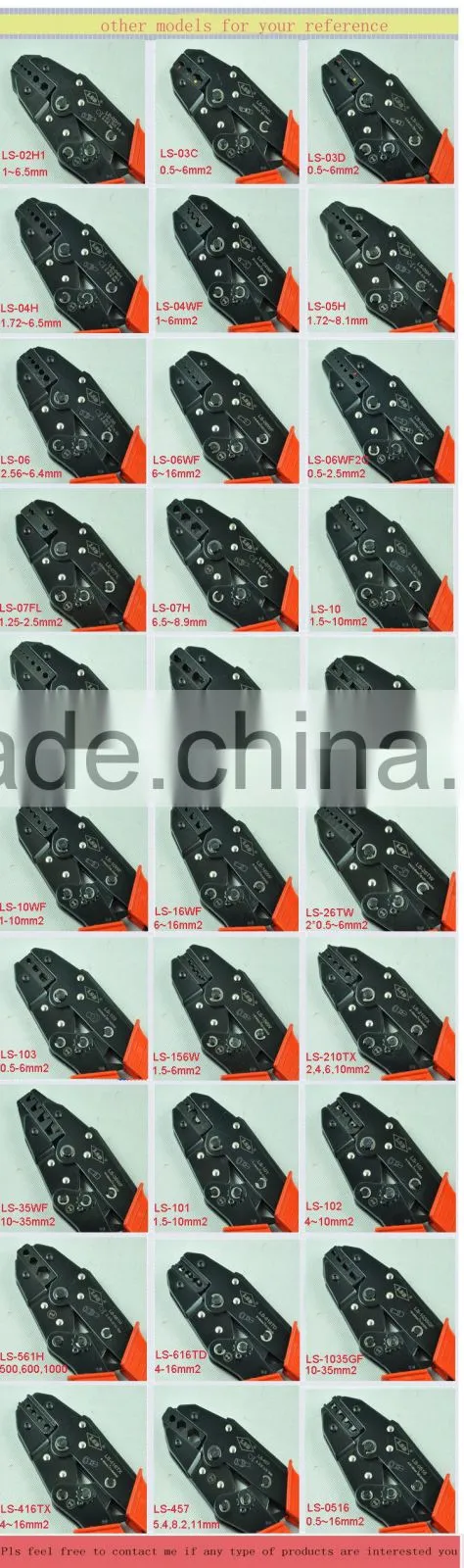 china wholsale pliers LS-06WF 0.5-6mm2 20-10awg wire-end ferrules crimping tool lsd brand ratchet crimping pliers