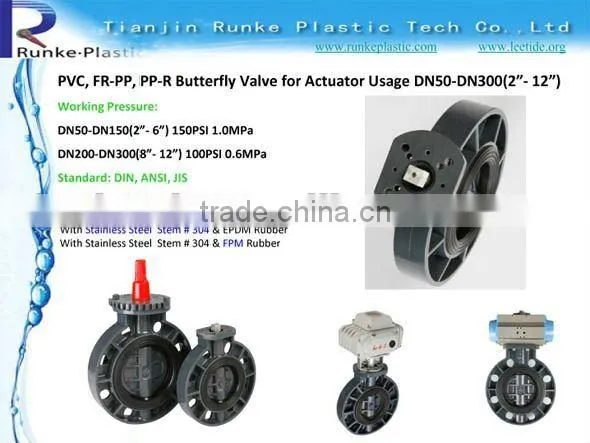 Plastic Non Actuator Butterfly Valve