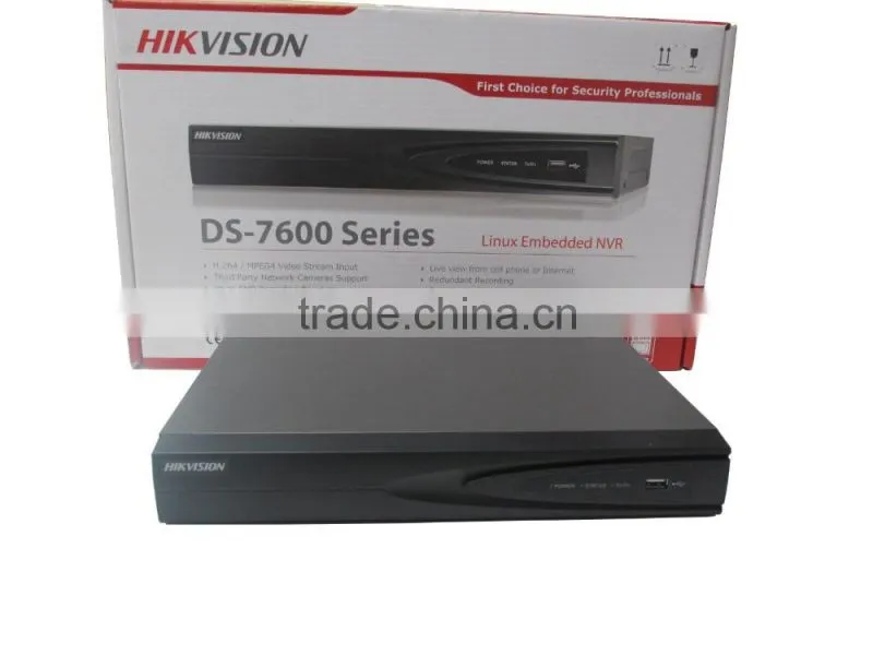 Economic hikvision Embedded Plug & Play 4ch POE NVR supports 4ch IP camera input