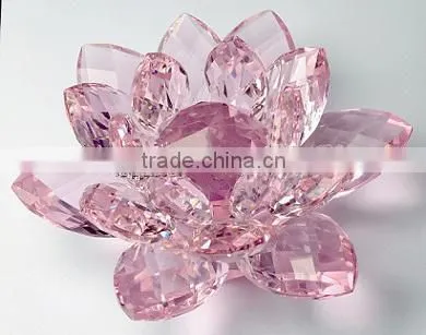 hot sale colorful k9 crystal lotus flower, crystal gifts, crystal decoration