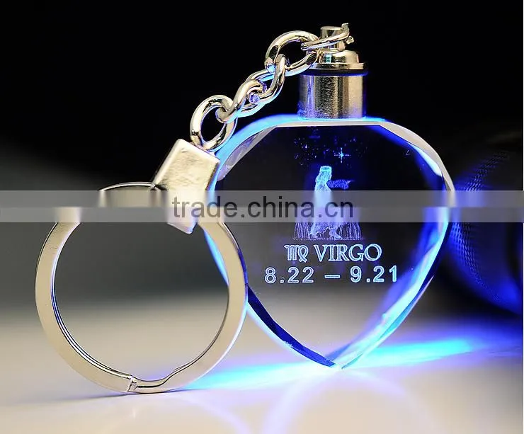 3D laser crystal keychain