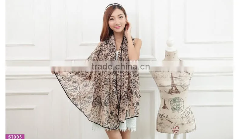 2015 fashion cheap scarf/bulk wholesale fashion scarves/chiffon scarves