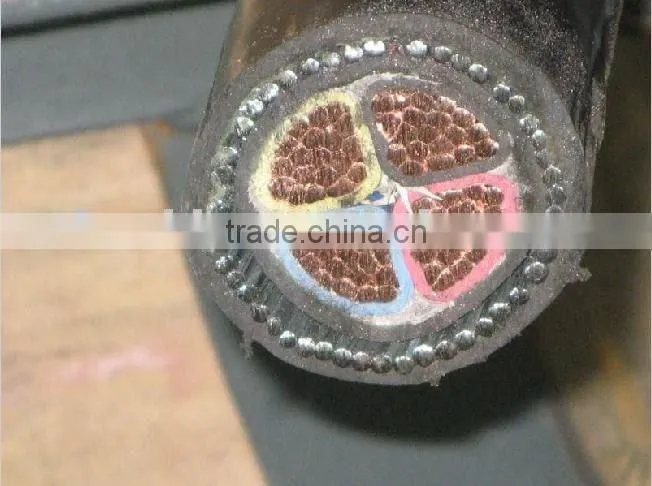 medium voltage underground marine cable /XLPE insulated armoured electric cable