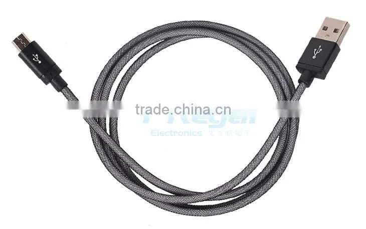 HOT Aluminum sell double side drawing usb cable for mobile phone