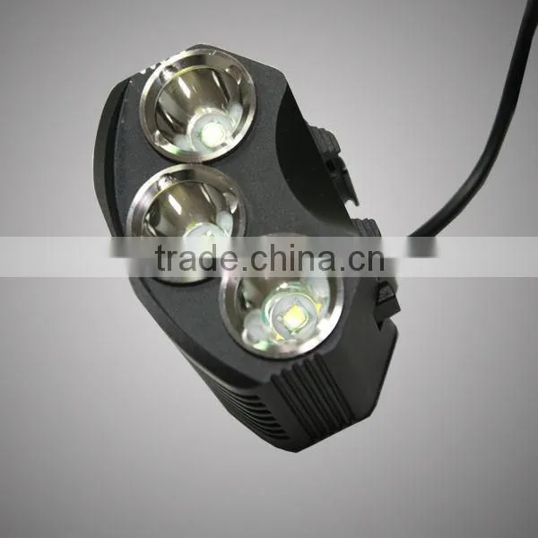 2013 cool head light of bicycle D009 with Cree xml T6 LED mountain bike LED head light