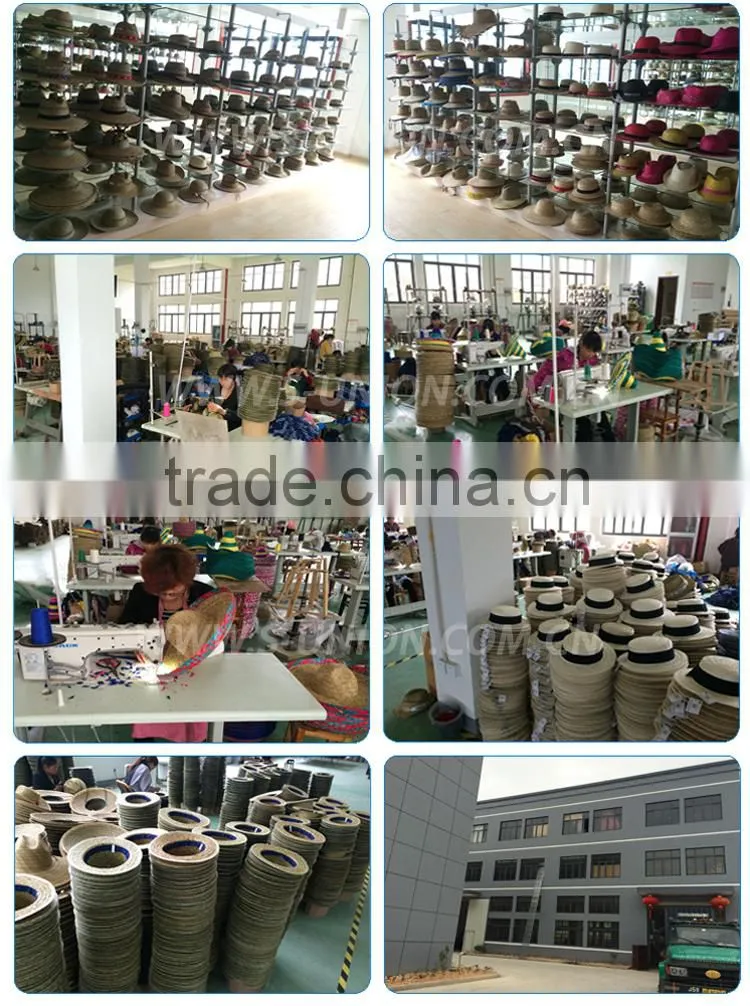 Wholesale Chinese cheap promotion plain custom mens narrow brim summer natural straw cool sun hat