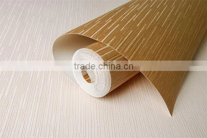 golden waterproof vinyl motel wallpaper