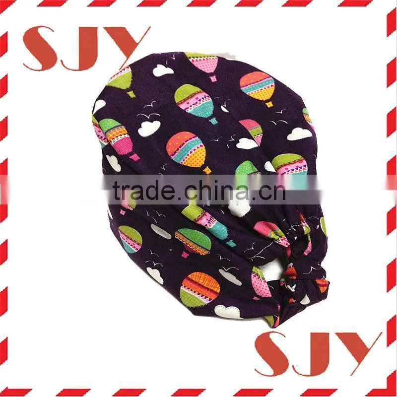 Disposable Print Doctor Cap, Surgical Cap with Elastic back