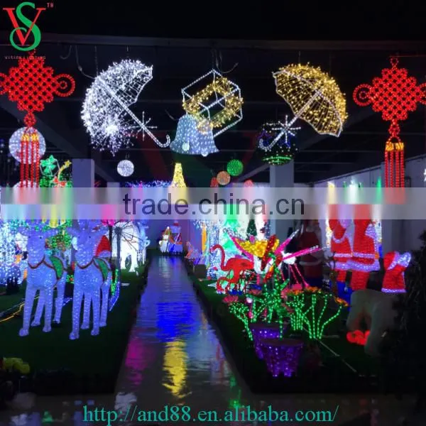 3D Outdoor Festival lightings motif sculpture light led snowman light