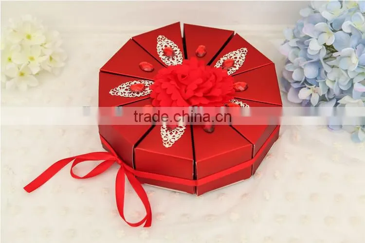 Hot sale purple favour boxes red wedding favor boxes pink favour boxes wholesale