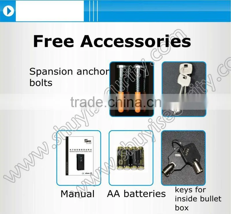 high quality large electronic fire resistant ammo safe box/ gun safe box