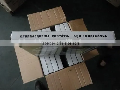 X-shape tabletop charcoal BBQ grill