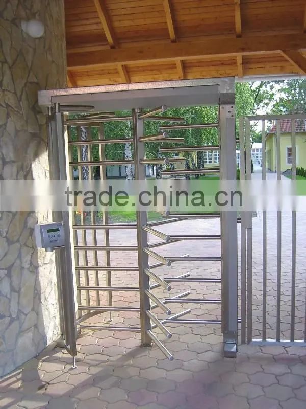 intelligent double lane pedestrian full height rfid turnstile price promotion