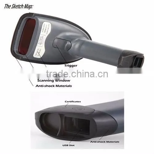 LS-1698 Wired 1D handheld Laser barcode scanner for Supermarket