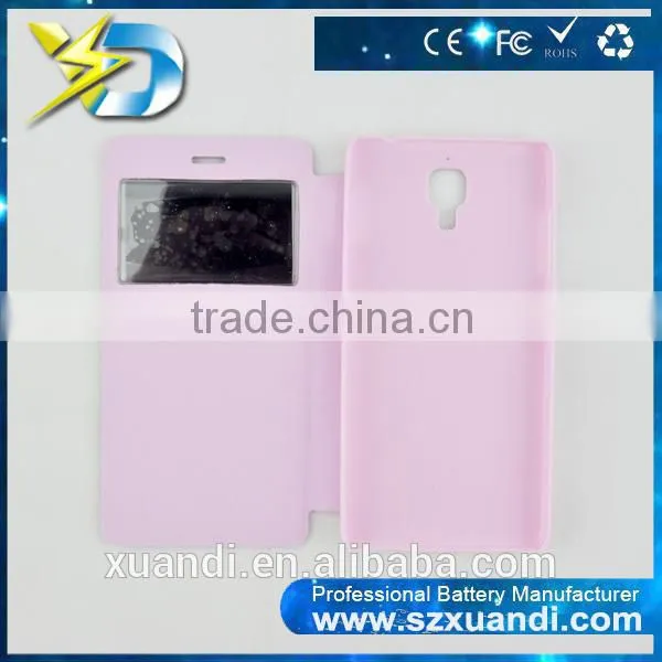 new products for mi 4 mobile phone window pu leather Case