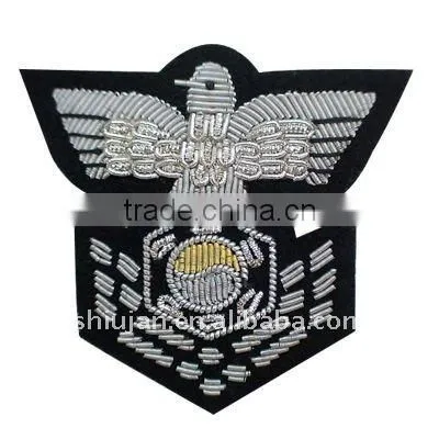 Bullion wire embroidery military hand badges---SH0090