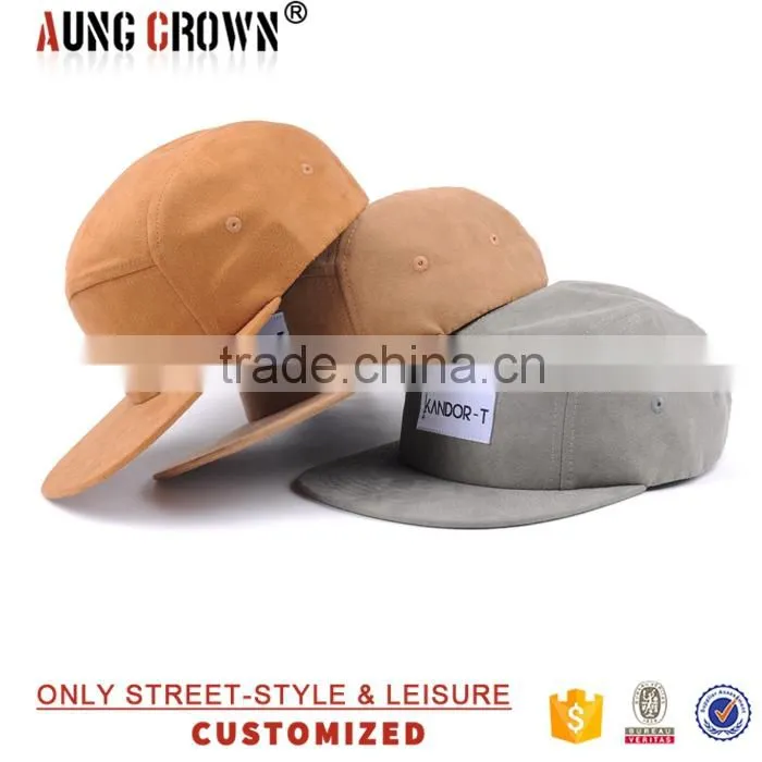New custom 5 panel suede cap