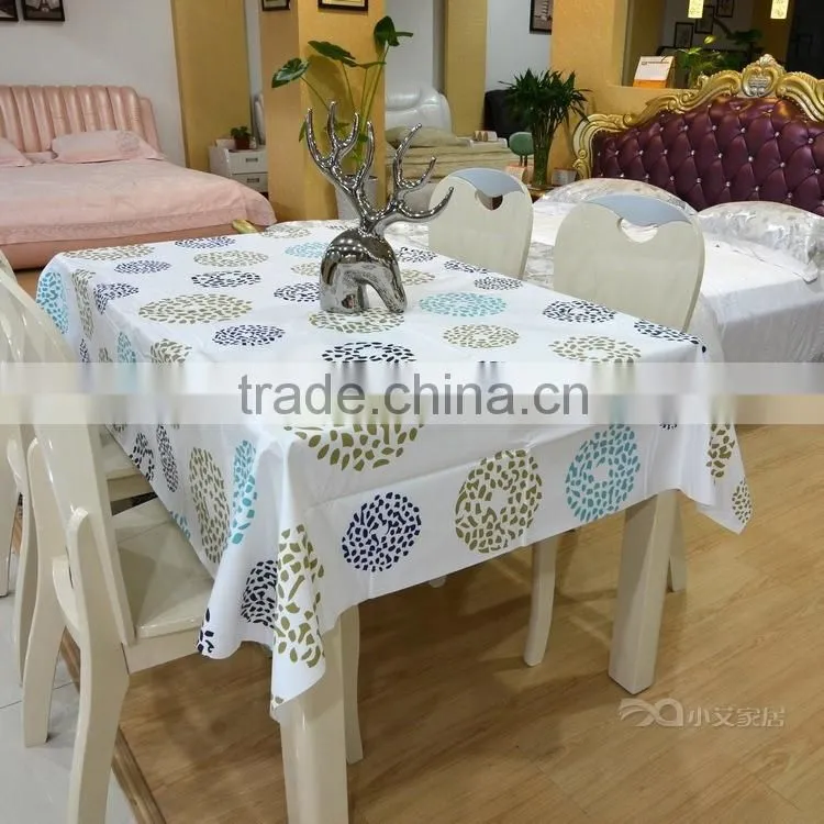 printed satin 100% Polyester table cloth fabric