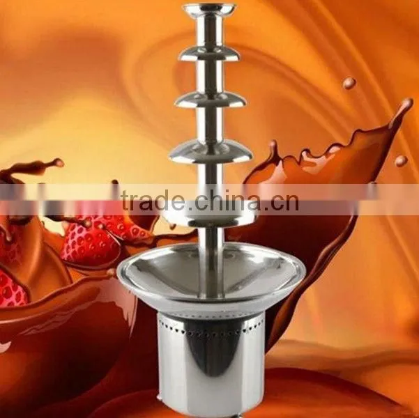 High quality luxury Stainless steel Commercial 27" 5-tier large industrial chocolate fountain for party, hotel, catering