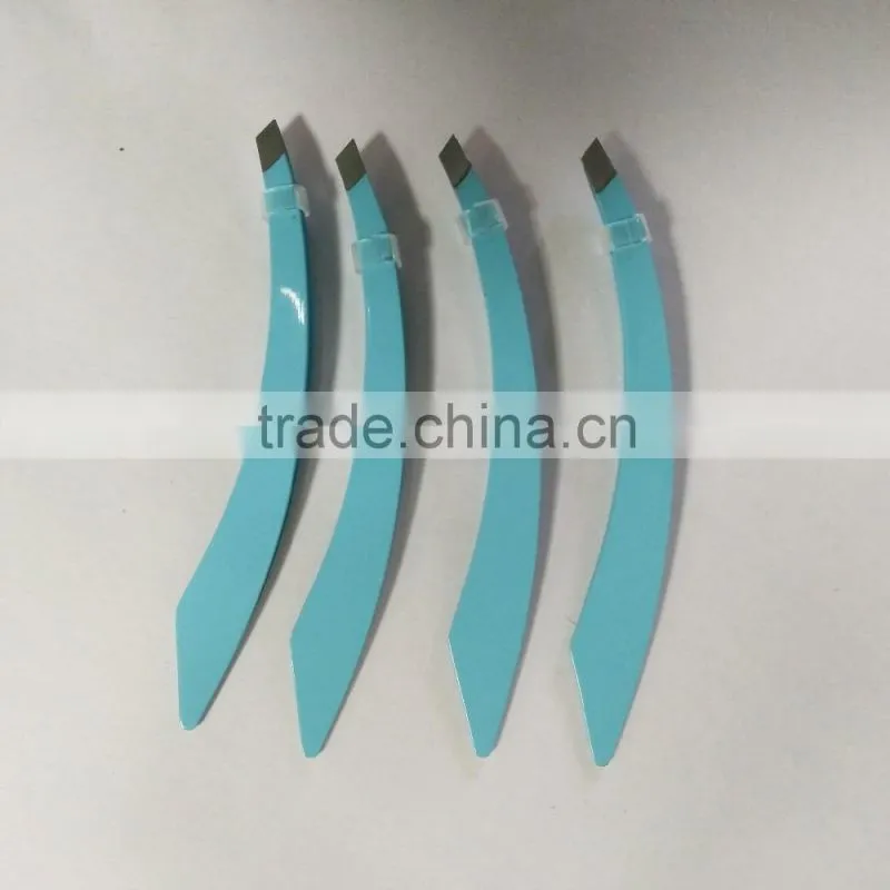 2016 New Arrival Slant tip Eyebrow Tweezer/Stainless Steel Tweezers