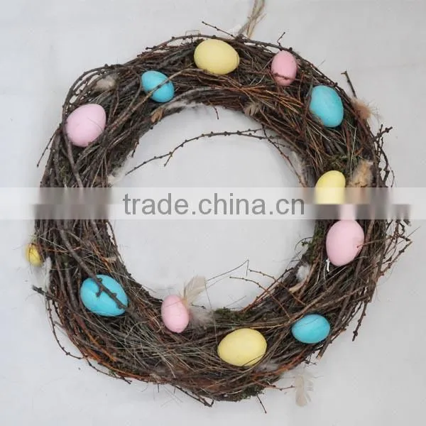 42CM EASTER NATURAL WREATH