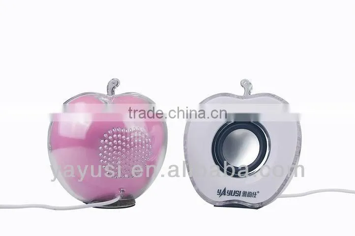 lovely apple model mini speaker with color flash
