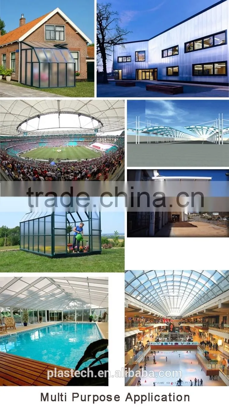 Opal Translucent Doublewall polycarbonate pc roof sheet