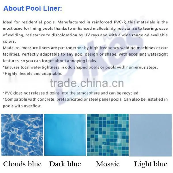 vinyl swimming pool plastic liner pvc liner