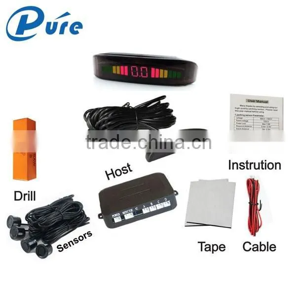 2016 Facrory Supply Wholesale 4 Sensors Parking Sensor LED Display Car Reverse Backup Radar System