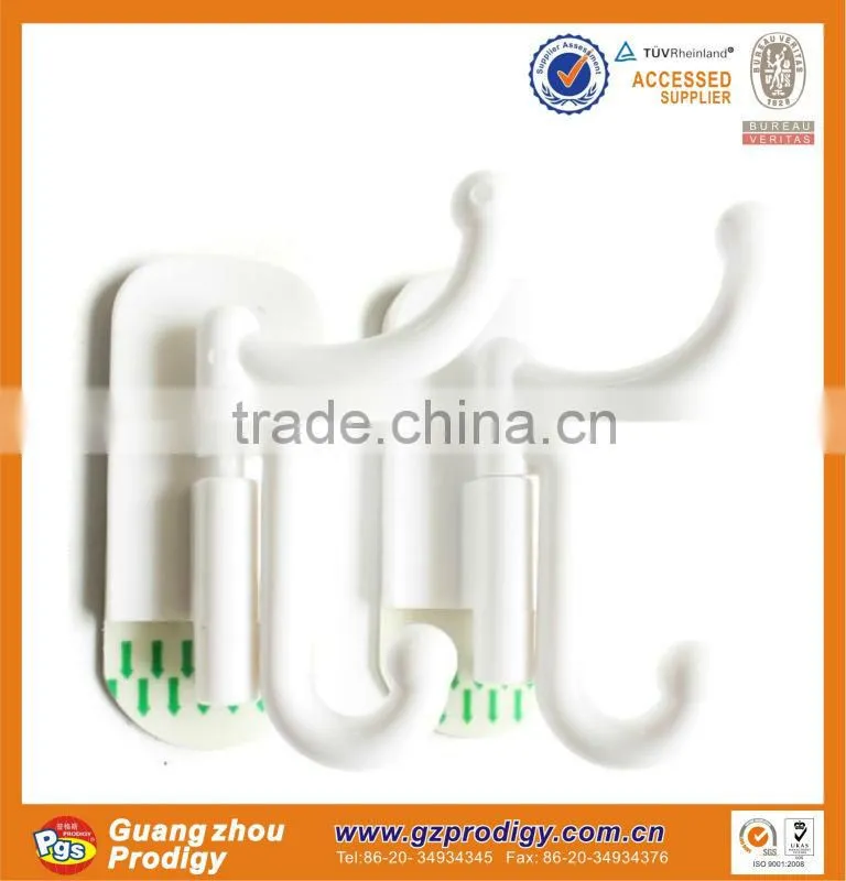 2017 new strong adhesive clothes hanger, plastic self adhesive hooks