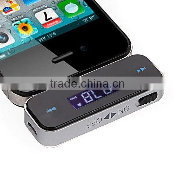 3.5mm Jack FM Radio Transmiter Handsfree Car Kit For Mobilephones/Tablets/Music Player