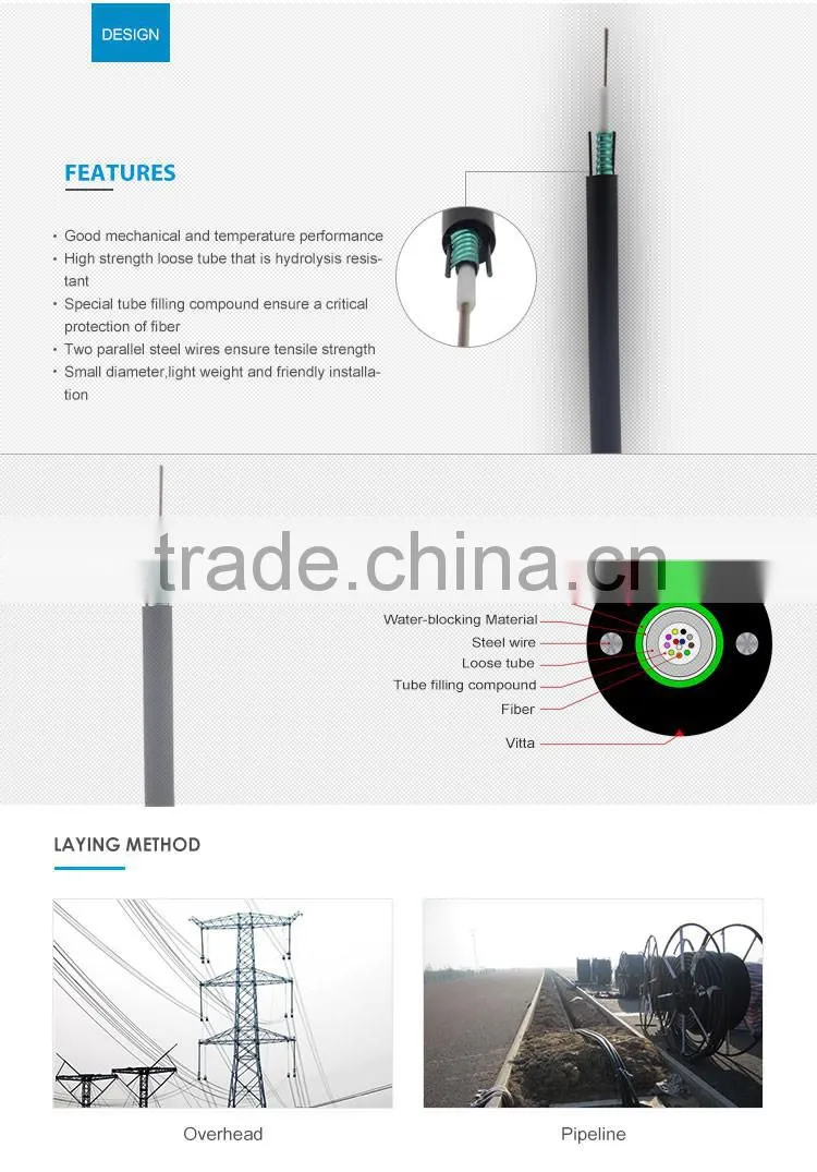 9/125m(OS1&2),SM Optic Single Mode Cable 8 core outdoor armoured,Rodent Proof for Aruba cabling systems