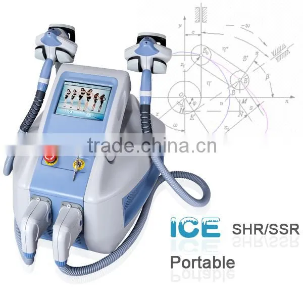 2014 hot sale high quality IPL shr Permanent laser hair removal and skin rejuvenation machine with TUV certificated ICE2