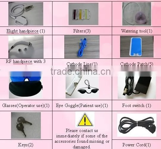 E-light Sunburn Removal Beauty Equipment with Contact Cooling System C006