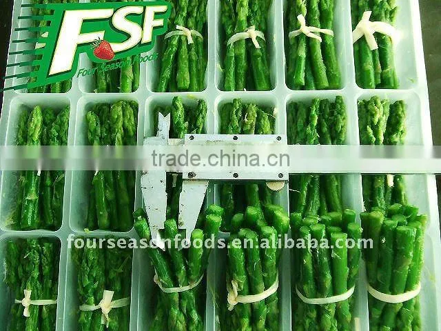 Frozen green asparagus spears