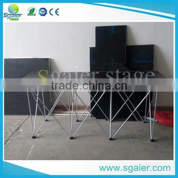Latest style easy install DIY aluminum portable truss stage for exhibition