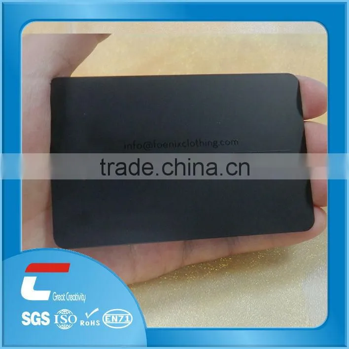 matte stainless steel card with magnetic stripe and signature silver printing