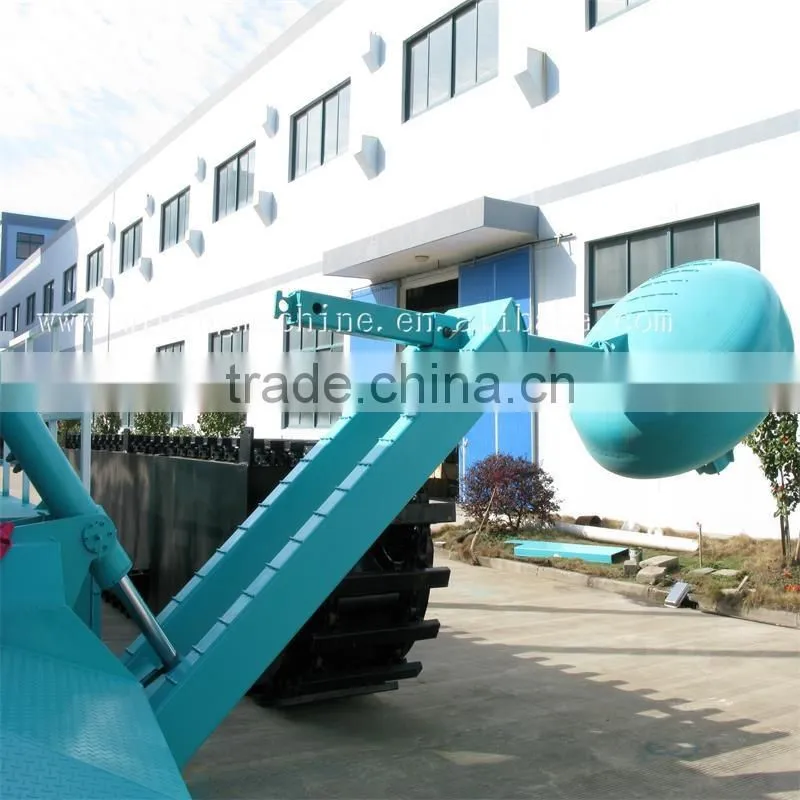 Amphibians excavator type dredging boat
