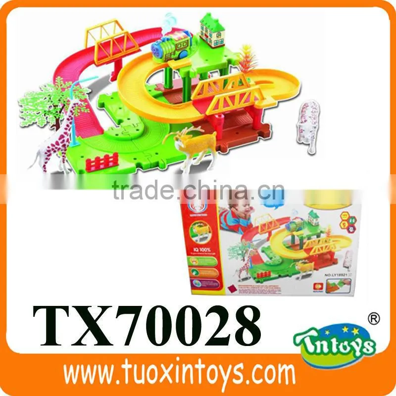 plastic building blocks train set